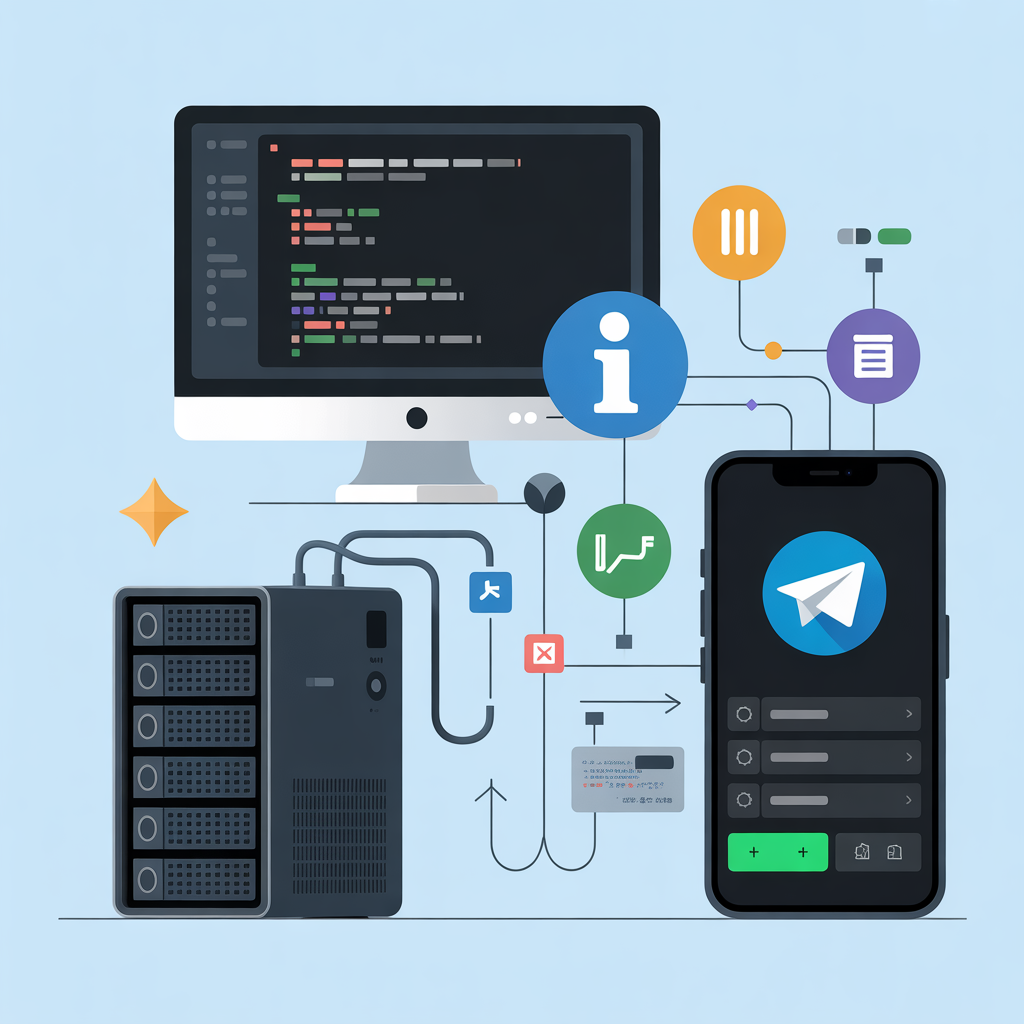 Ideogram V3.0 Una Ilustracion Moderna Y Tecnologica Que Muestra Una Conexion Entre Un Servi 0
